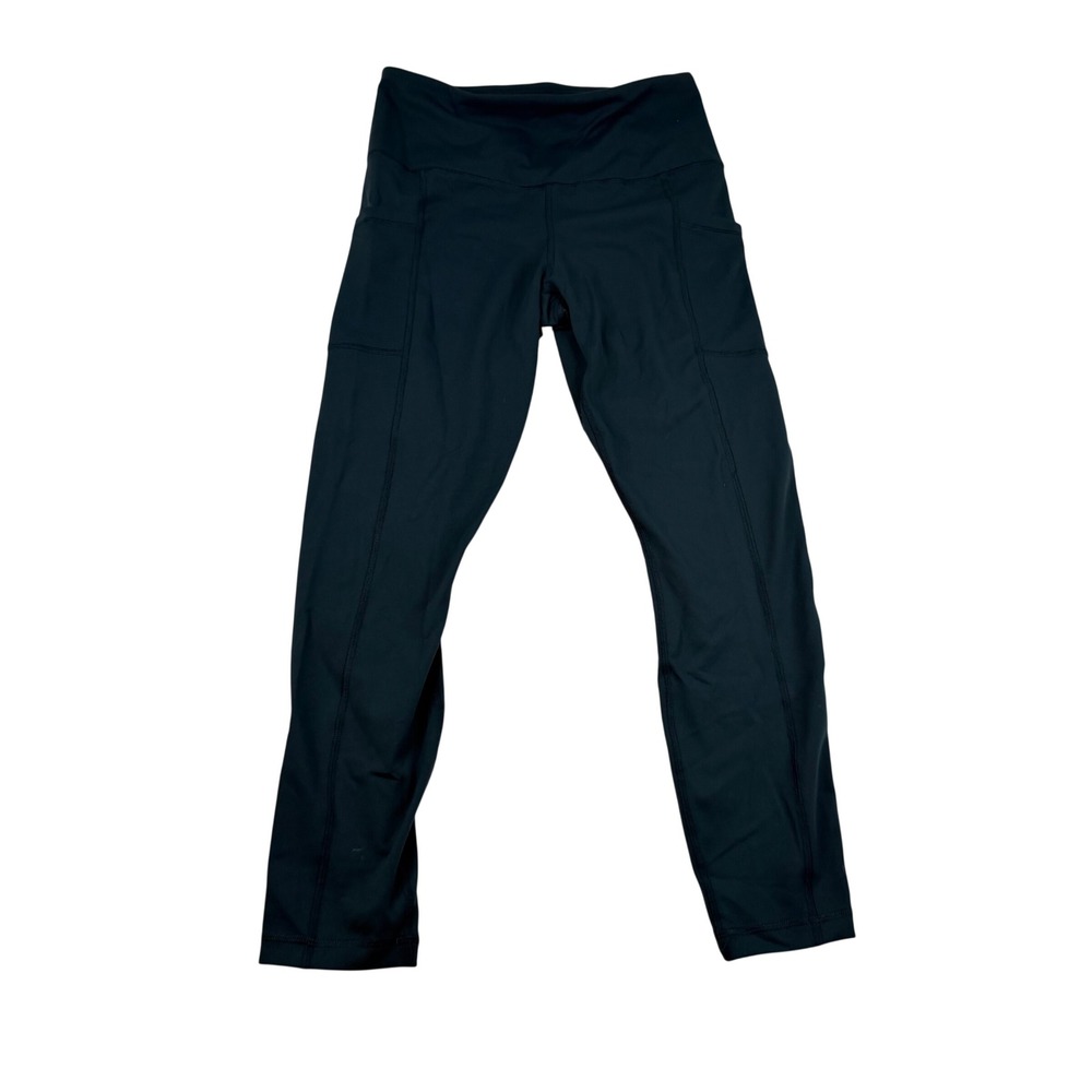 90 Degree by Reflex Womens High Waist Side Pocket Leggings Dark Teal Medium 2511